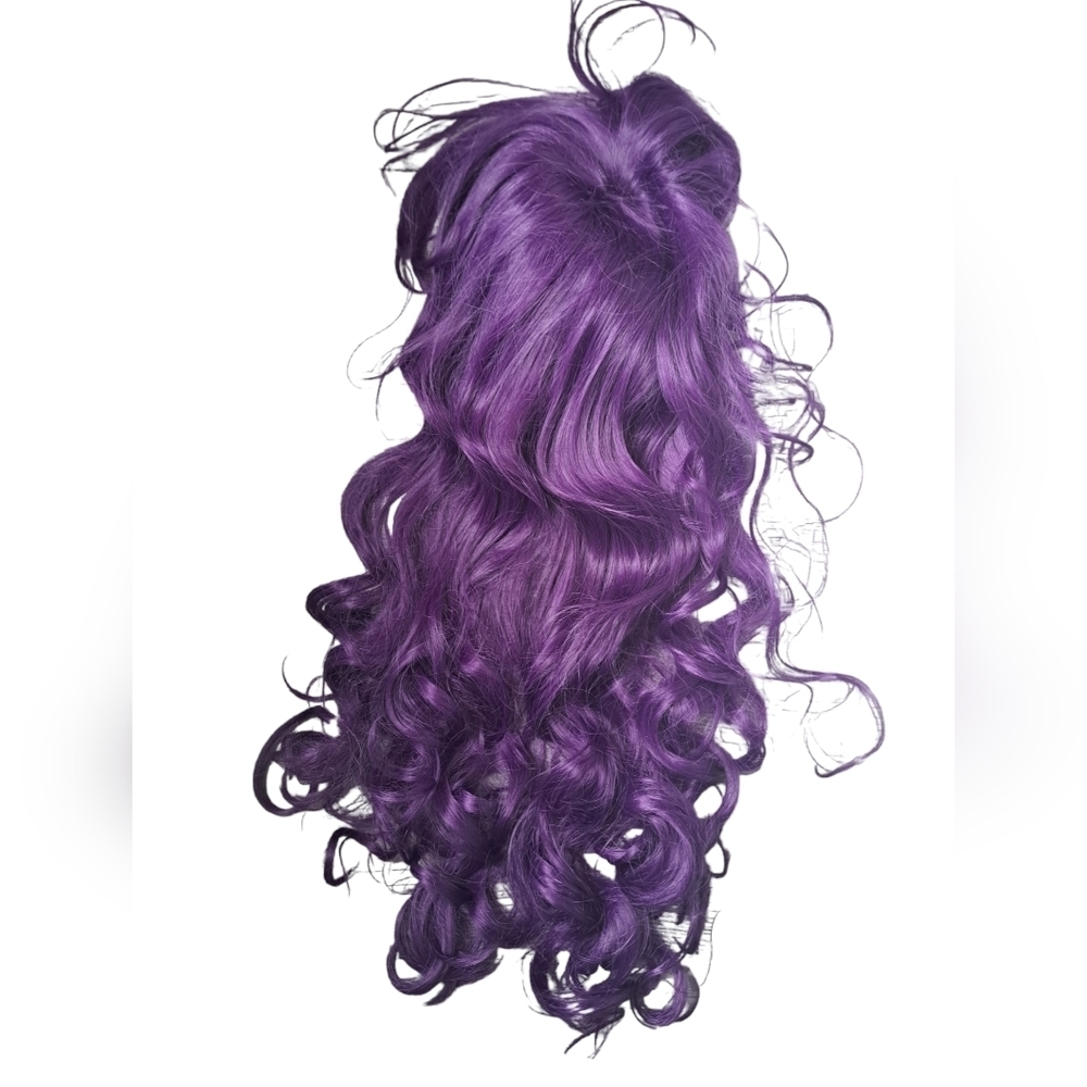 EMAX design cosplay Wig Long wavy hair Purple locks dressup Halloween adult S-M - Picture 4 of 7